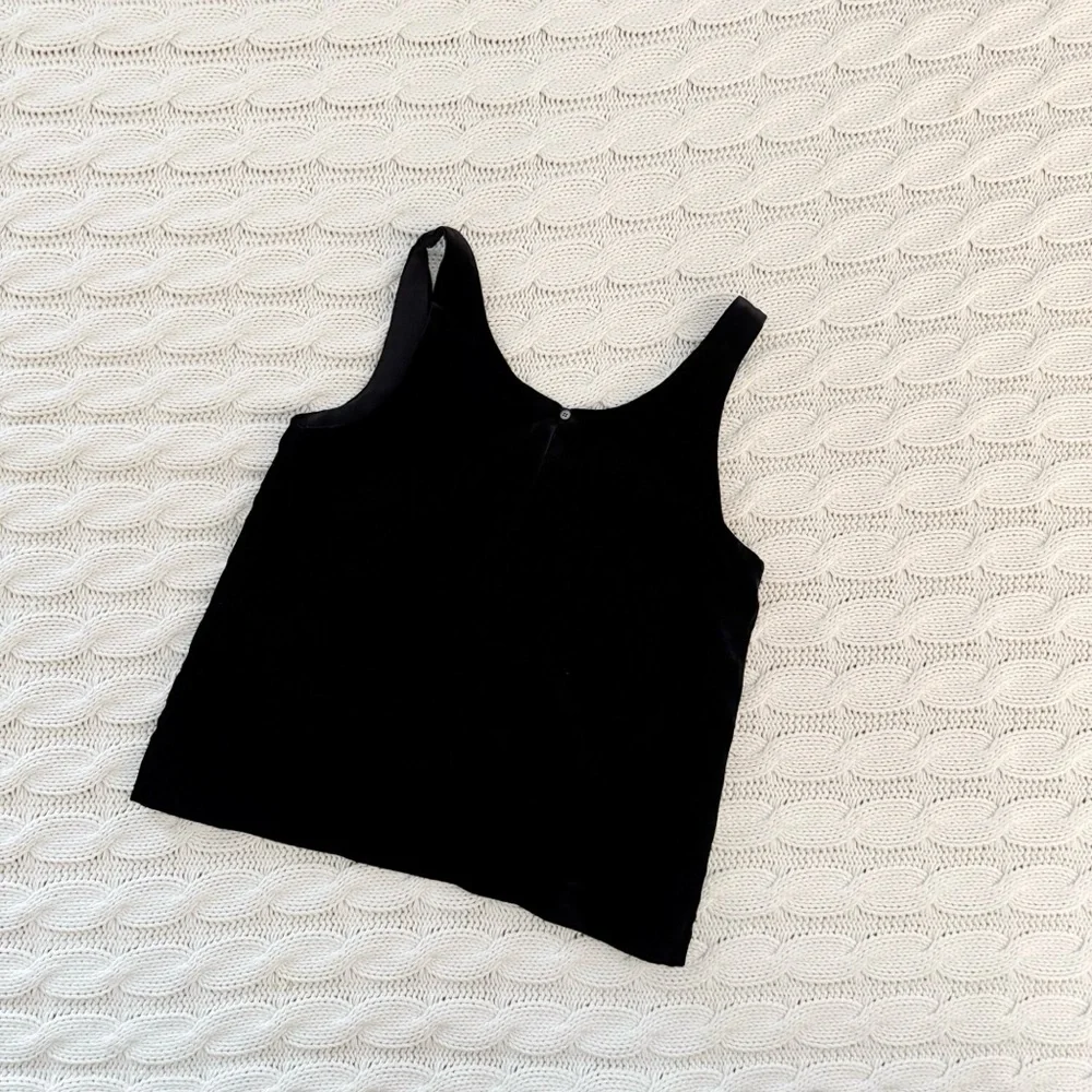 J. Crew Black Velvet Tank Top